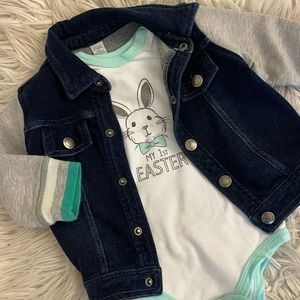 🐰 Baby Boy | “My 1st Easter | Shirt/Jacket Set